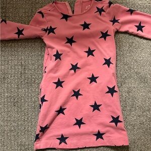 Primary Coral Dress with Black Accents